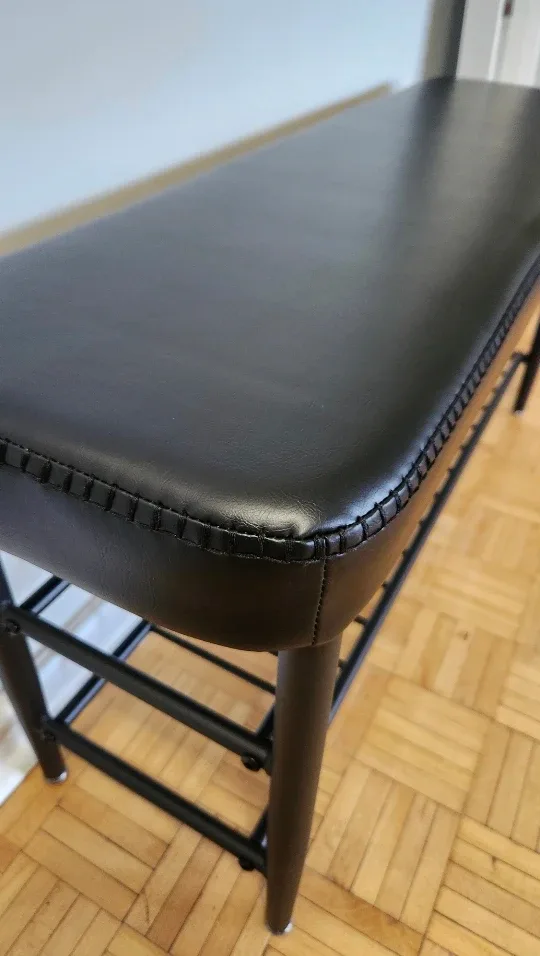 3-level 32' Black Leather Padded Bench Storage *new image indicator(2)