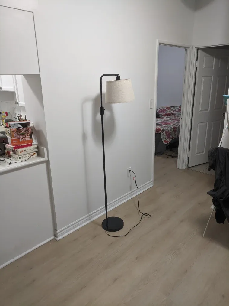 Black Floor Lamp with Beige Shade image indicator(6)