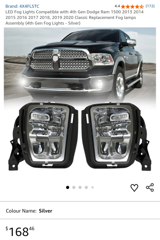 LED Fog Lights Compatible with 4th Gen Dodge Ram - photo 4