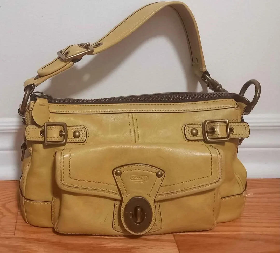 coach 65th anniversary legacy leigh shoulder bag. thumbnail