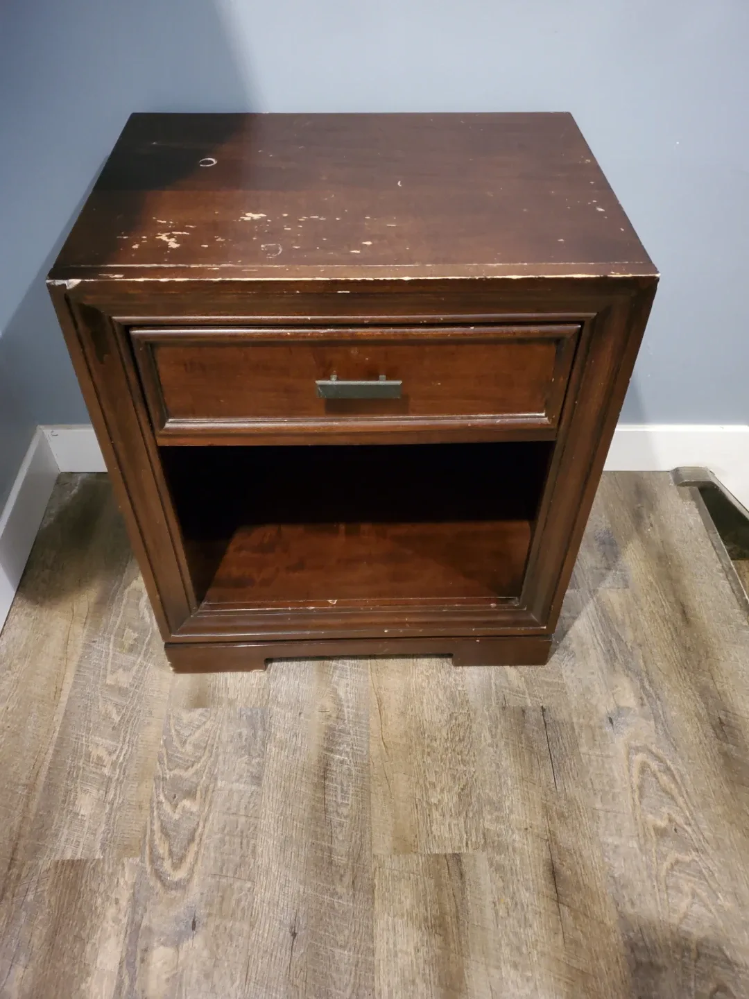 Wooden Nightstand with Drawer