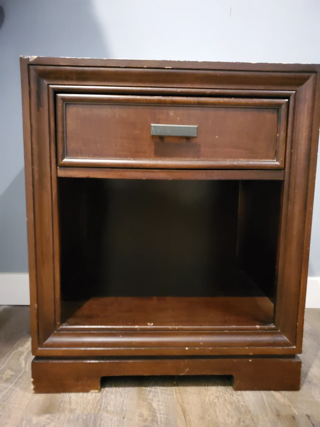 Wooden Nightstand with Drawer - photo 2
