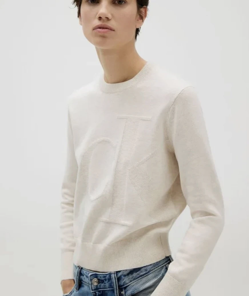 Calvin Klein Cream Sweater - Size XS