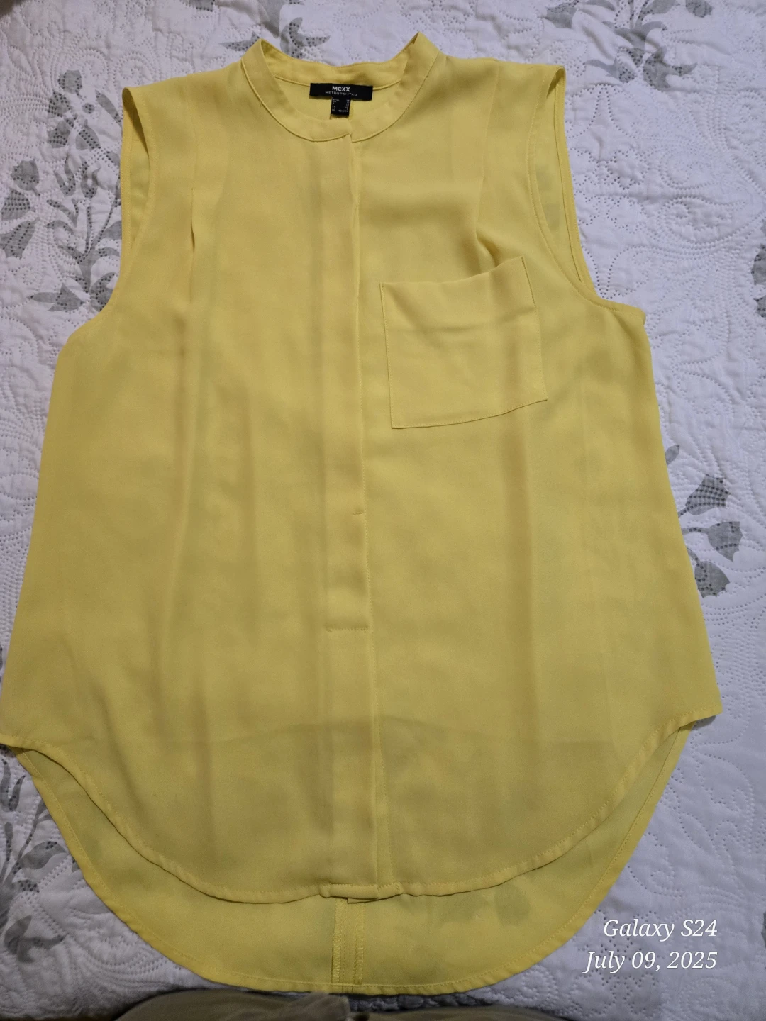 Mexx Sleeveless Yellow Blouse - Size S