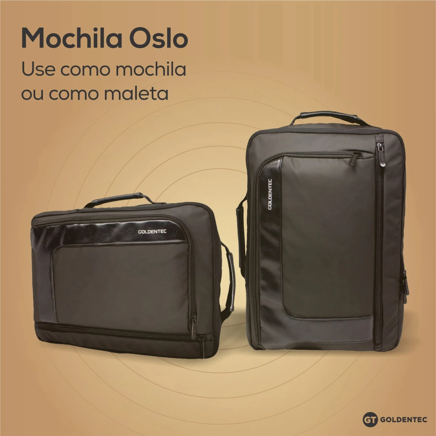 GoldenTec Oslo Laptop Backpack up to 15.6" - Black - photo 3