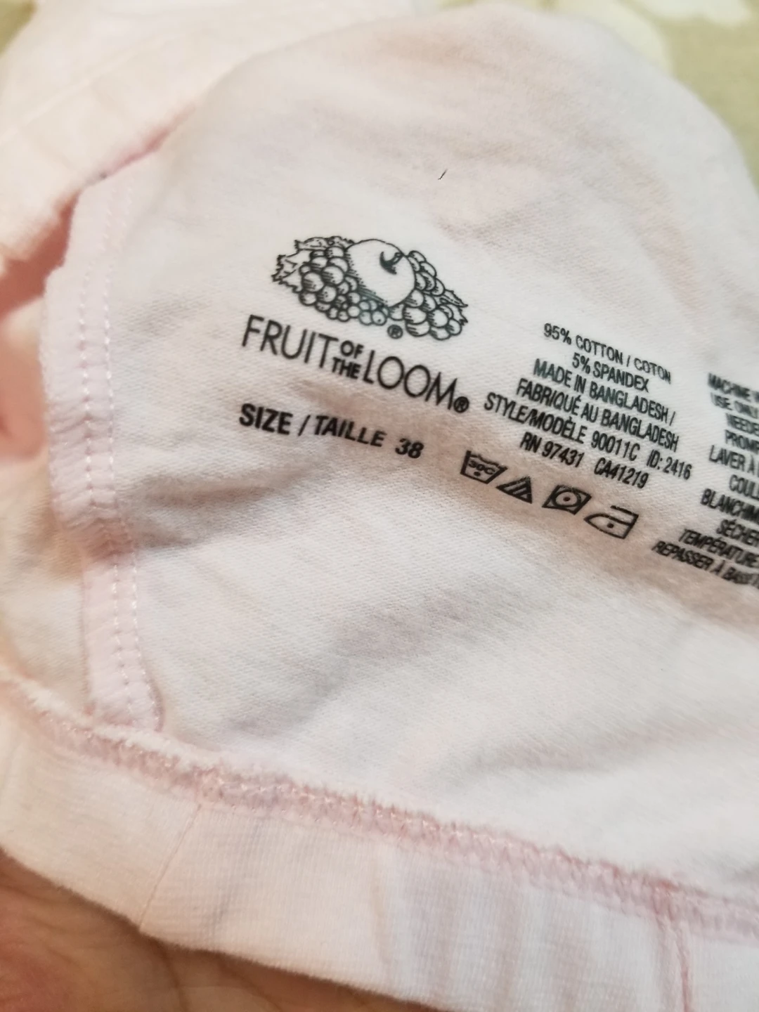 New Fruit of the Loom Pink Sports Bra - Size 38 - photo 3