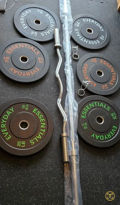 Everyday Essentials Weight Plates & Barbell