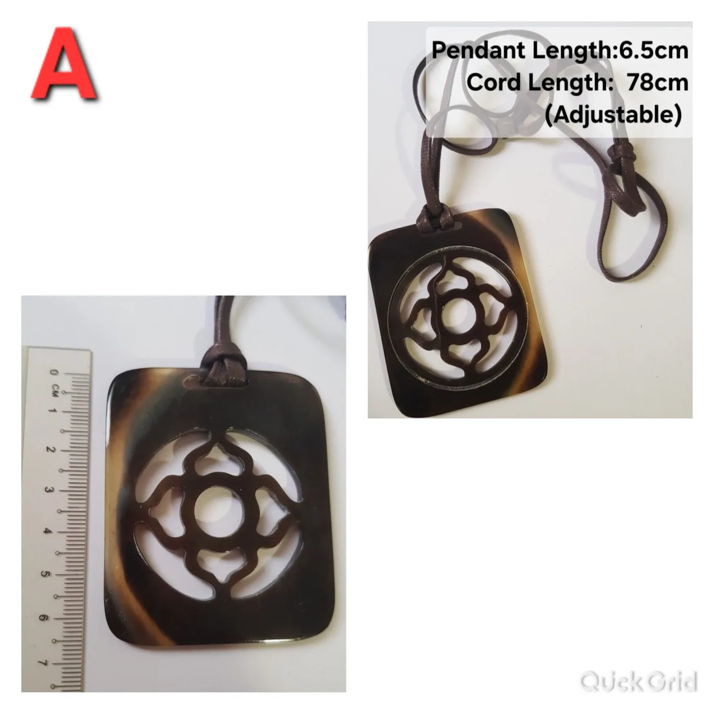 Handmade Buffalo Horn Pendant Necklaces - 4 Designs