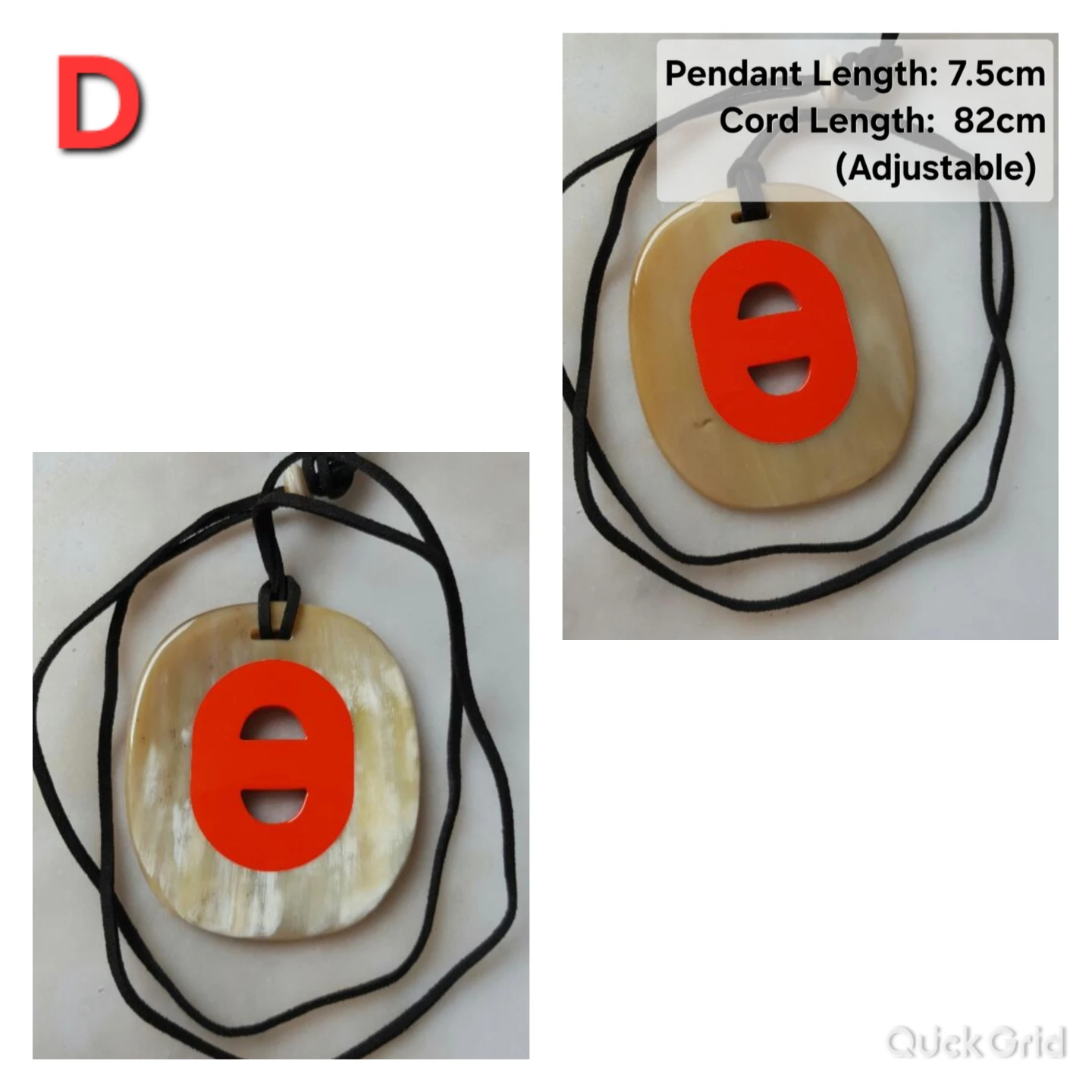 Handmade Buffalo Horn Pendant Necklaces - 4 Designs - photo 4