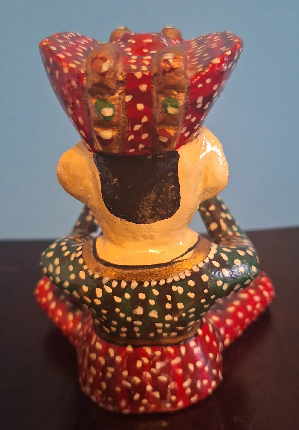 Vintage Rajasthani  Musician Wooden Figurine image indicator(2)