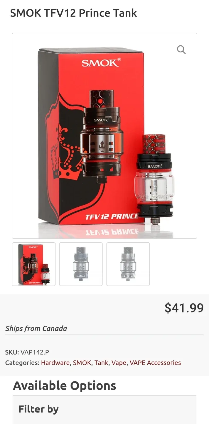 NEW and Sealed- SMOK TFV12 Prince image indicator(3)
