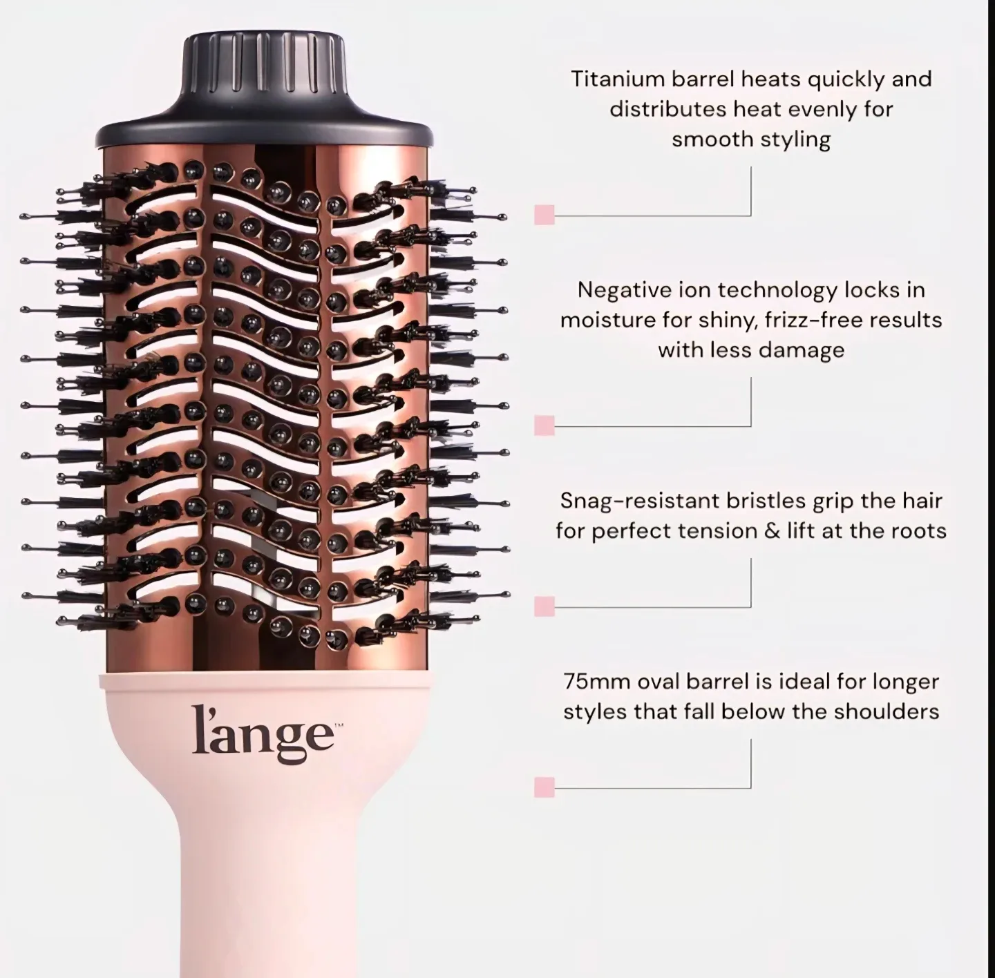 L'ange Le Volume 2-in-1 Titanium Brush Dryer 75MM image indicator(2)