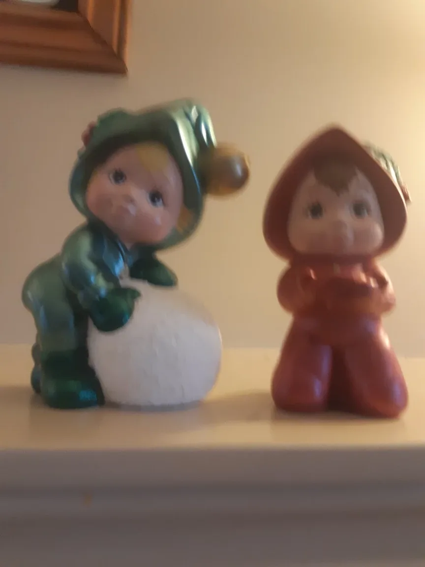 Vintage Ceramic Christmas Elf Figurines