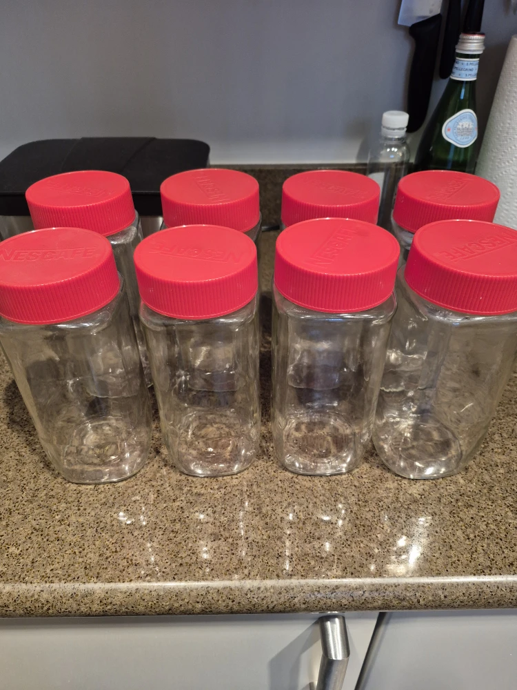Set of 8 Vintage Nescafe Jars (Large) ➕ Bonus Mini Jar - photo 3