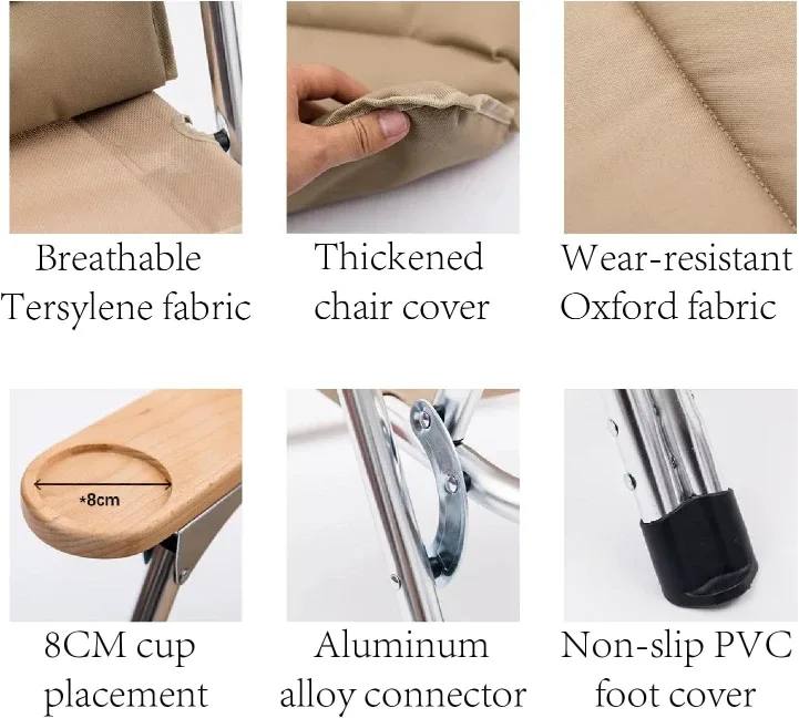 Heavy Duty Camping Chair with Lumbar Support BNIB image indicator(7)