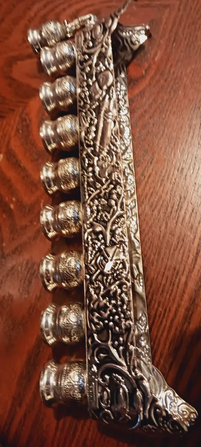 Beautiful Judaica Silver Plated Hanukkah Menorah image indicator(5)