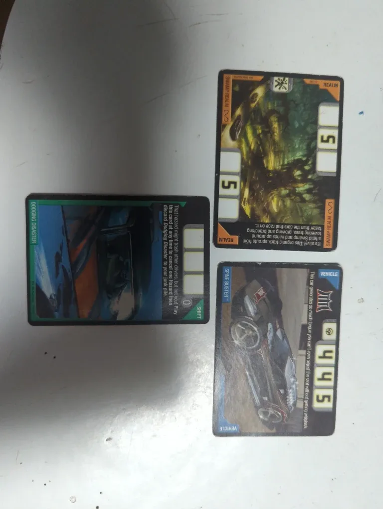 Trading Cards - Dodging Disaster, Swamp Realm, Spine Buster