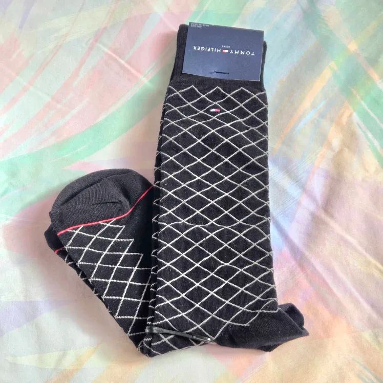 🆕Tommy Hilfiger Black Patterned Socks