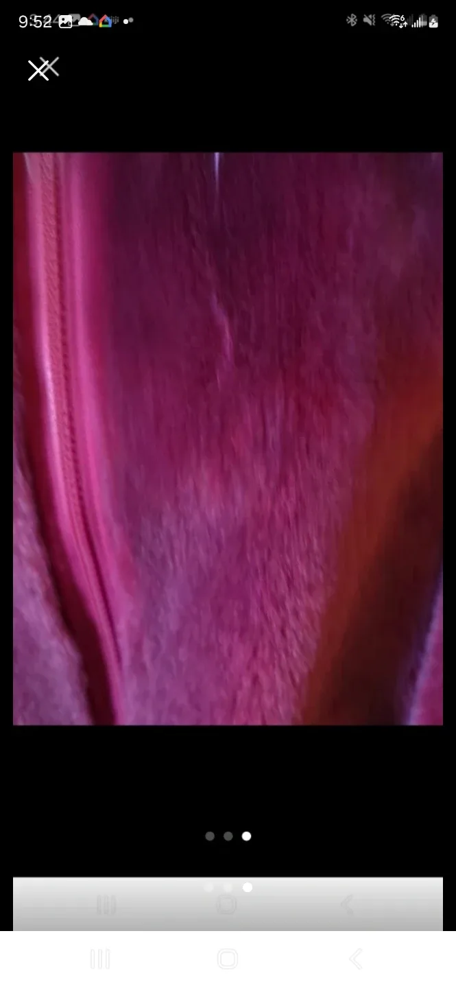 Burgundy  Faux Fur Jacket in GUC size M image indicator(3)