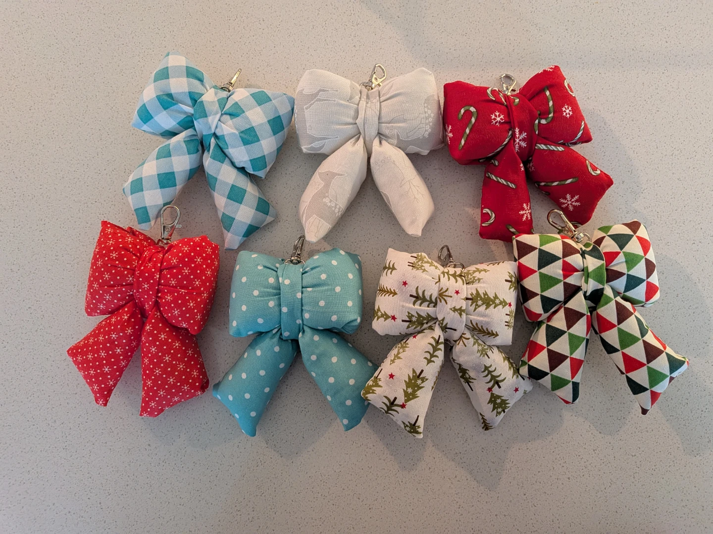 Handmade Puffy Bow Keychain