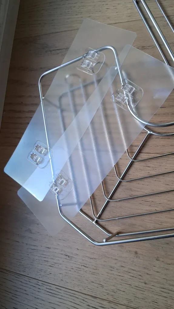 Three Shower Bathroom Shelves, Wall Mount  Stainless Steel image indicator(2)