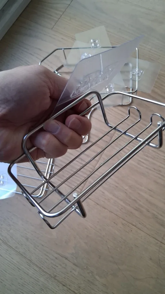 Three Shower Bathroom Shelves, Wall Mount  Stainless Steel image indicator(6)