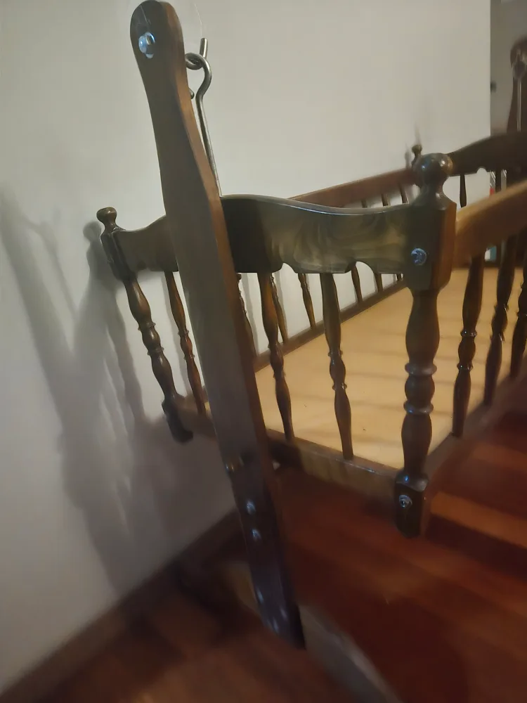 Vintage Wooden Baby Cradle image indicator(2)