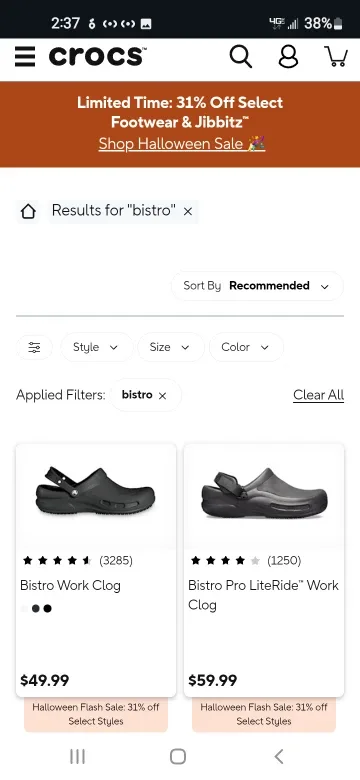 CROCS BISTROS Size 10 image indicator(5)