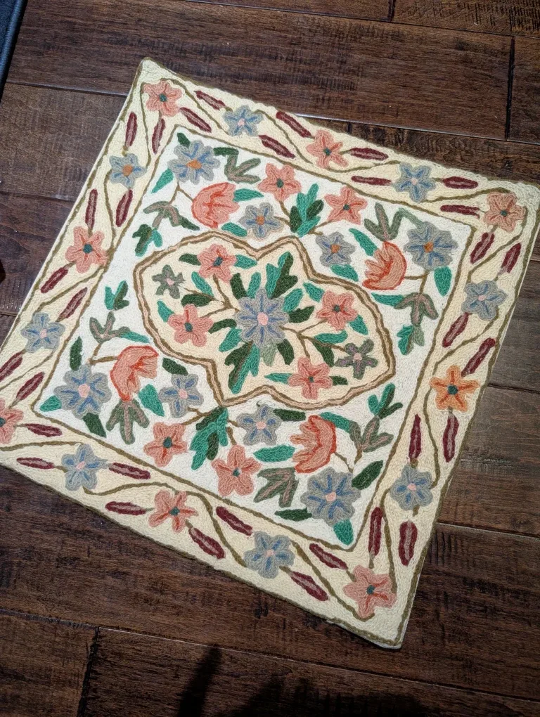 Hand embroidered cushion/pillow covers/cases . image indicator(8)