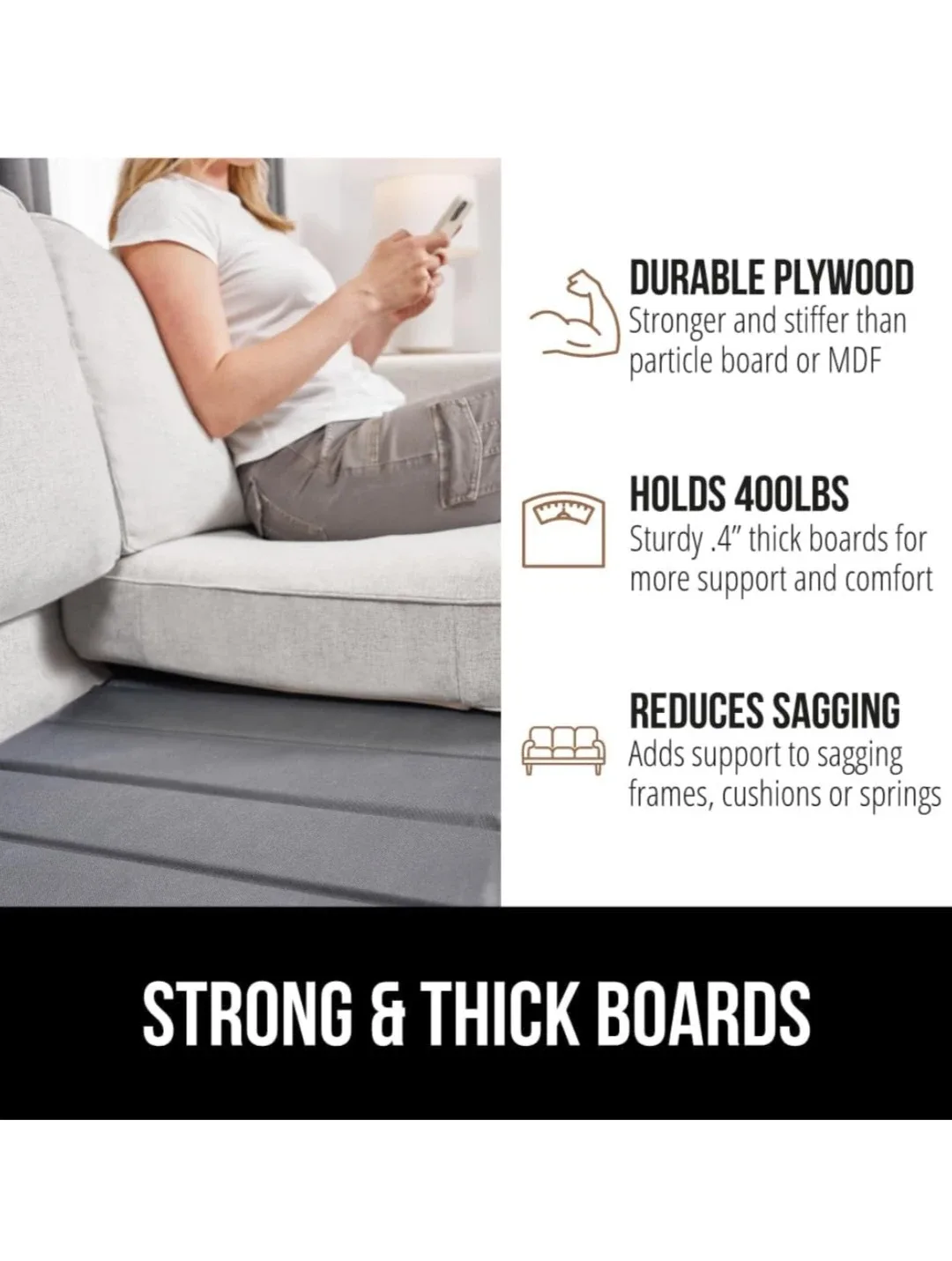 Gorilla Grip Couch Cushion Support - Grey image indicator(3)