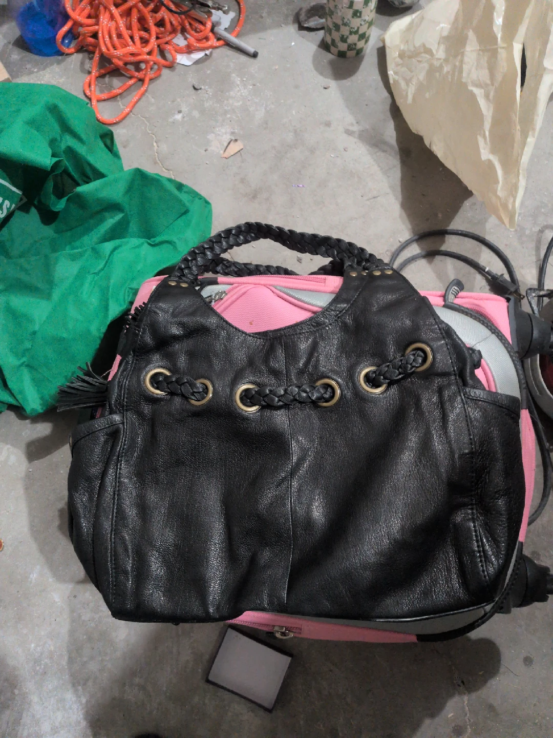 Sondra Roberts Black Leather Hobo Bag - photo 2