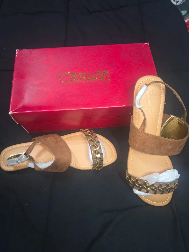 Carlos by Carlos Santana Texi Wedge Sandal - Size 8.5