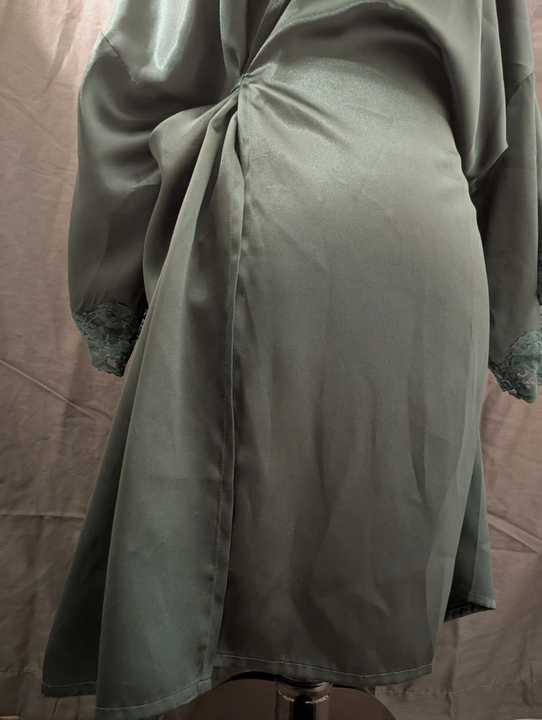 Green Satin Robe with Lace Trim La Senza - photo 2