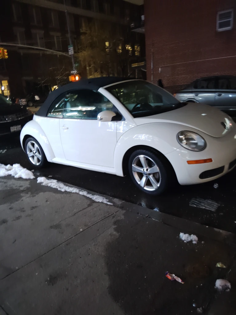 White Volkswagen Beetle Convertible