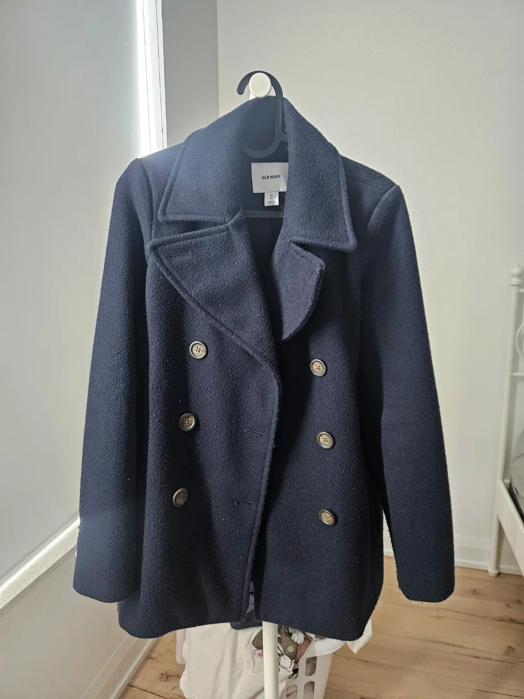 Old Navy Navy Blue Pea Coat - XS