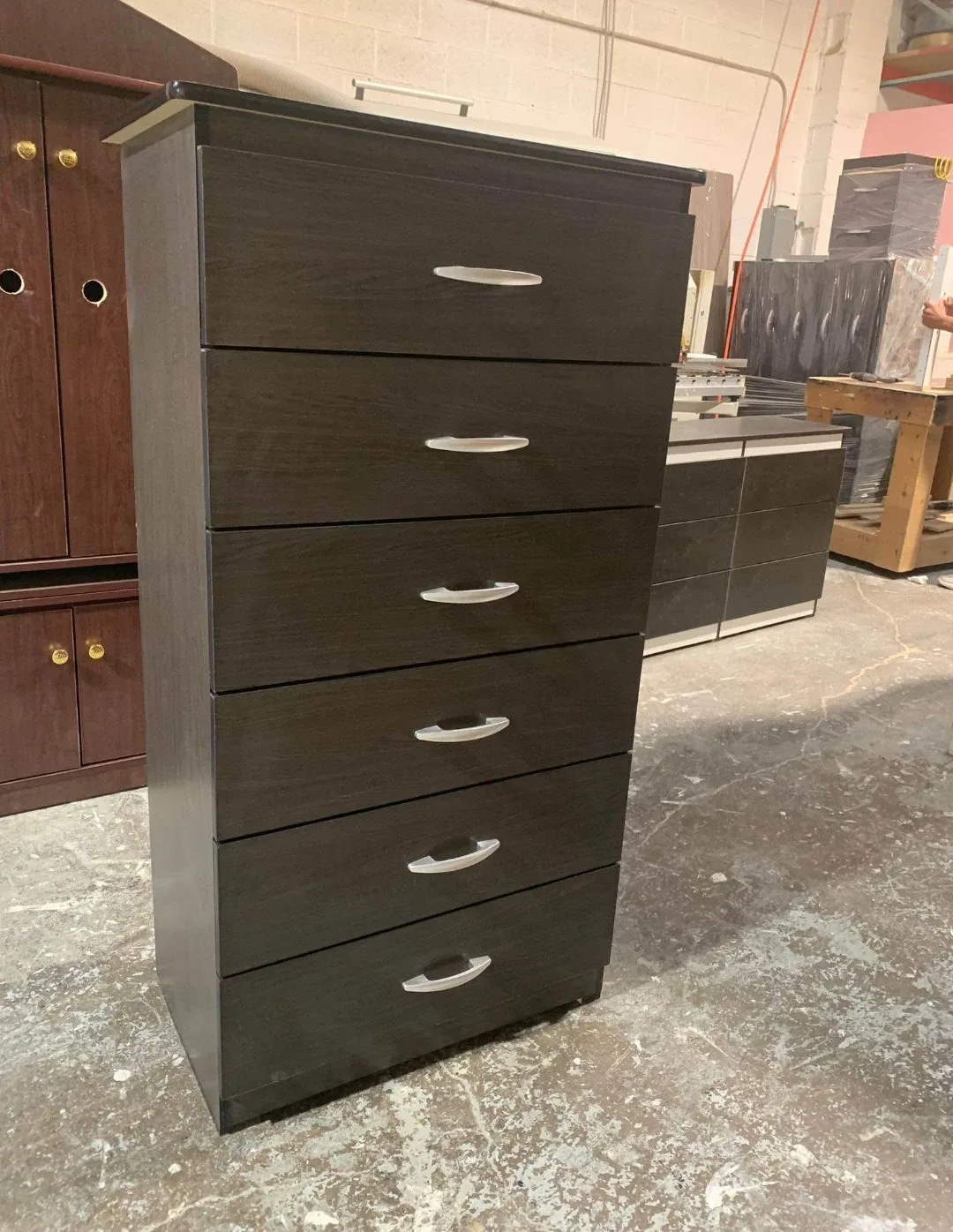 Natural Wood 6-Drawer Chest Dresser image indicator(8)