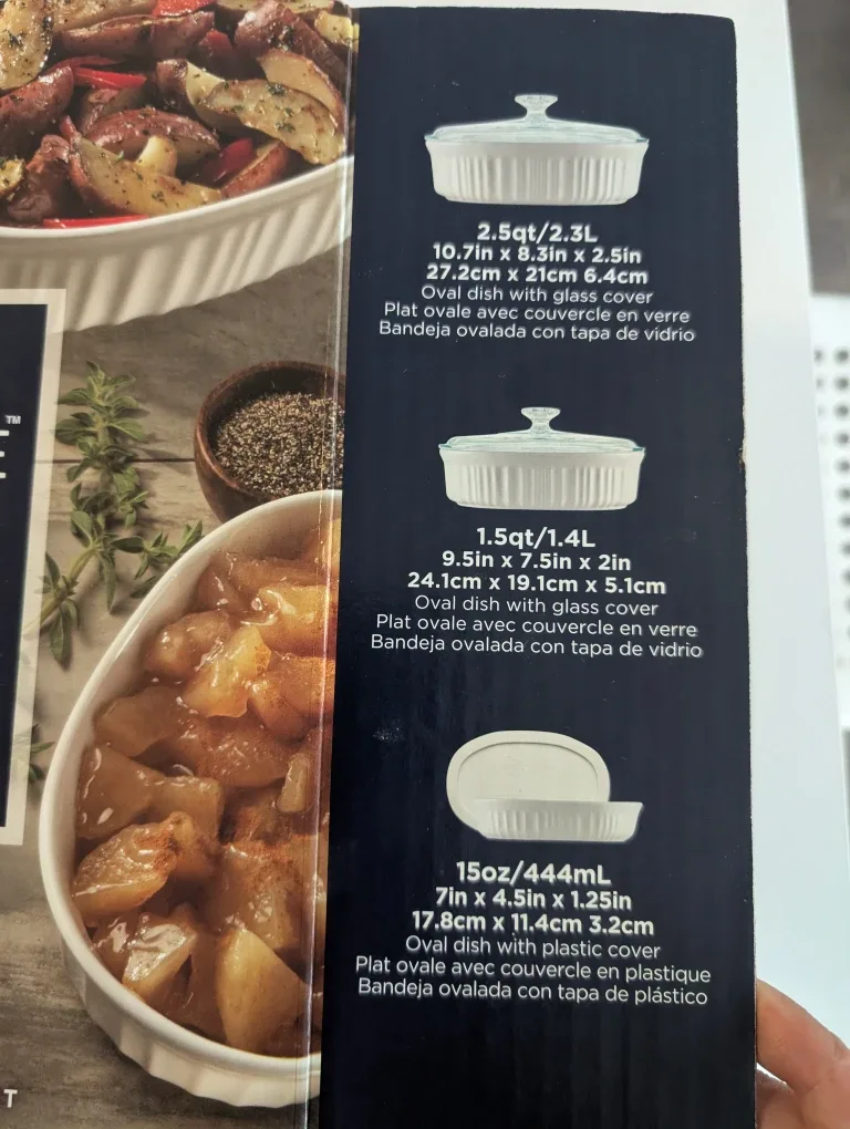 CorningWare French White 6-Piece Oval Bakeware Set image indicator(3)