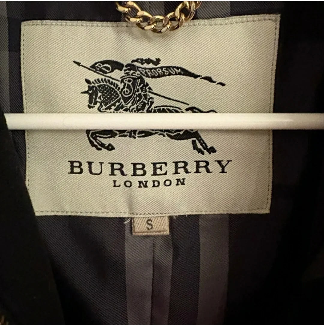 Burberry Wool Jacket w grey nova print plaid lining image indicator(3)