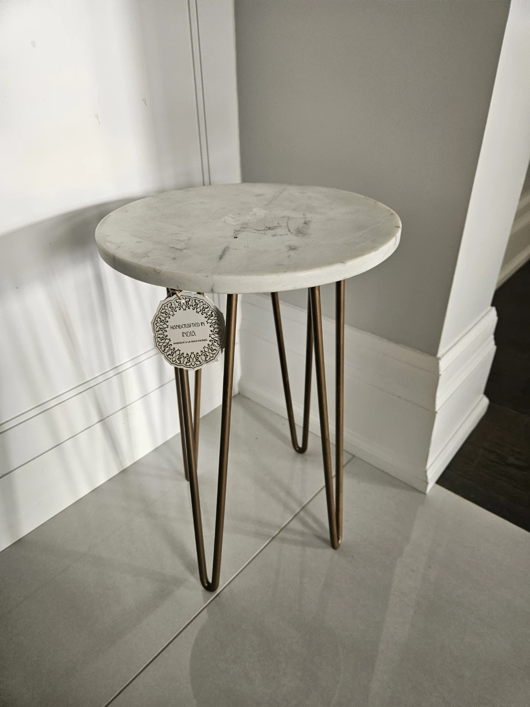 Handcrafted India Marble Side Table