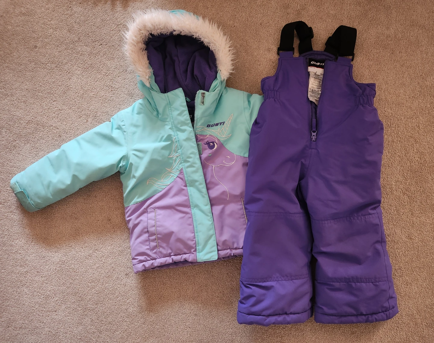 Gusti Snowsuit Set - Jacket and Bib - Size 3T