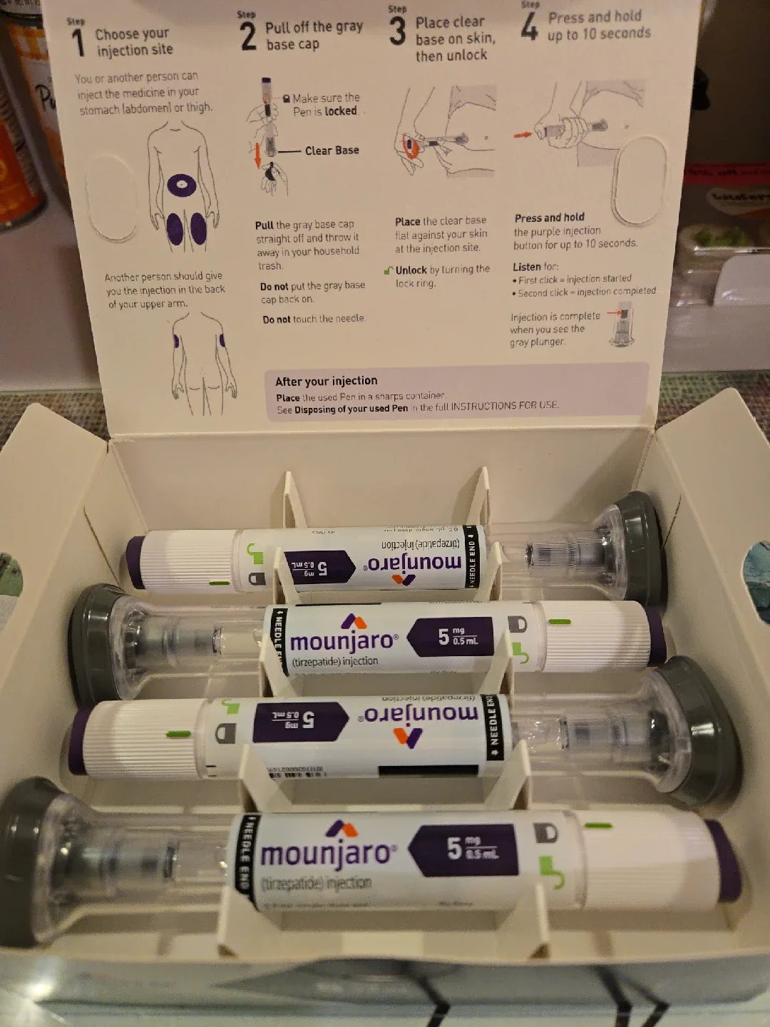 Mounjaro (tirzepatide) injection 5mg/0.5mL - 4 pens image indicator(2)