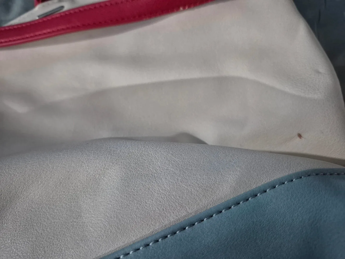 Danielle Nicole White & baby blue Colorblock Tote Handbag image indicator(6)