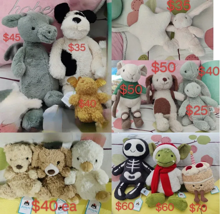 Jellycat, Disney etc stuffed toys