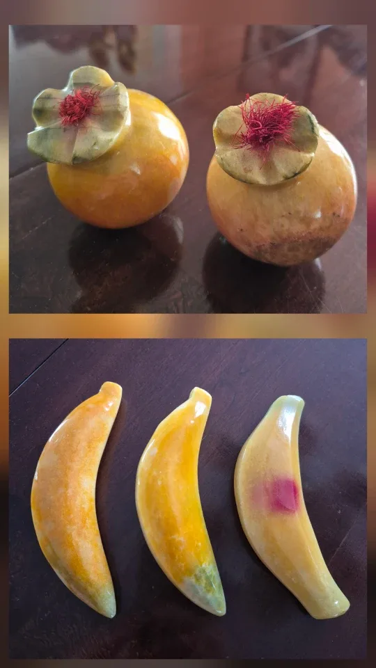 Vintage Italian Alabaster Marble Stone Fruit & Vegetables image indicator(6)