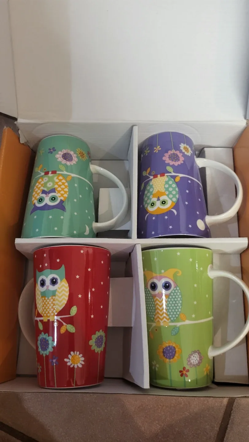 Maxwell & Williams Hoot Hoot Set of 4 Mugs - New image indicator(2)