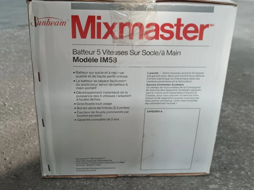 Sunbeam Mixmaster 5-Speed Stand/Hand Mixer - Good in Box - photo 4