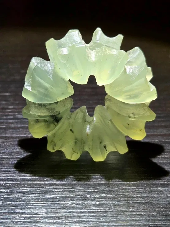 BC Jade Indigenous Handcarved Snowflake Pendant