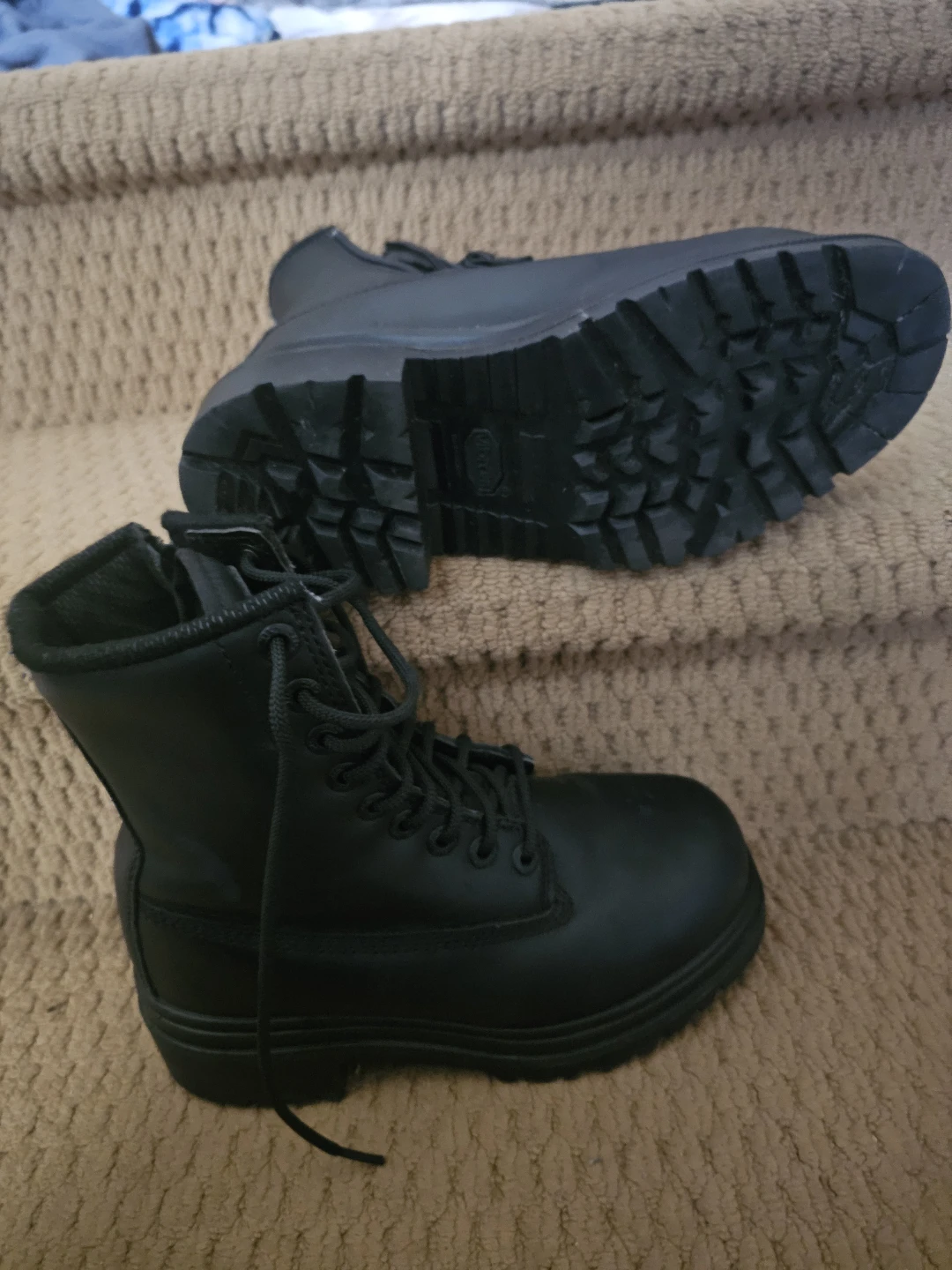Black Leather Boots women's steel toed - photo 2