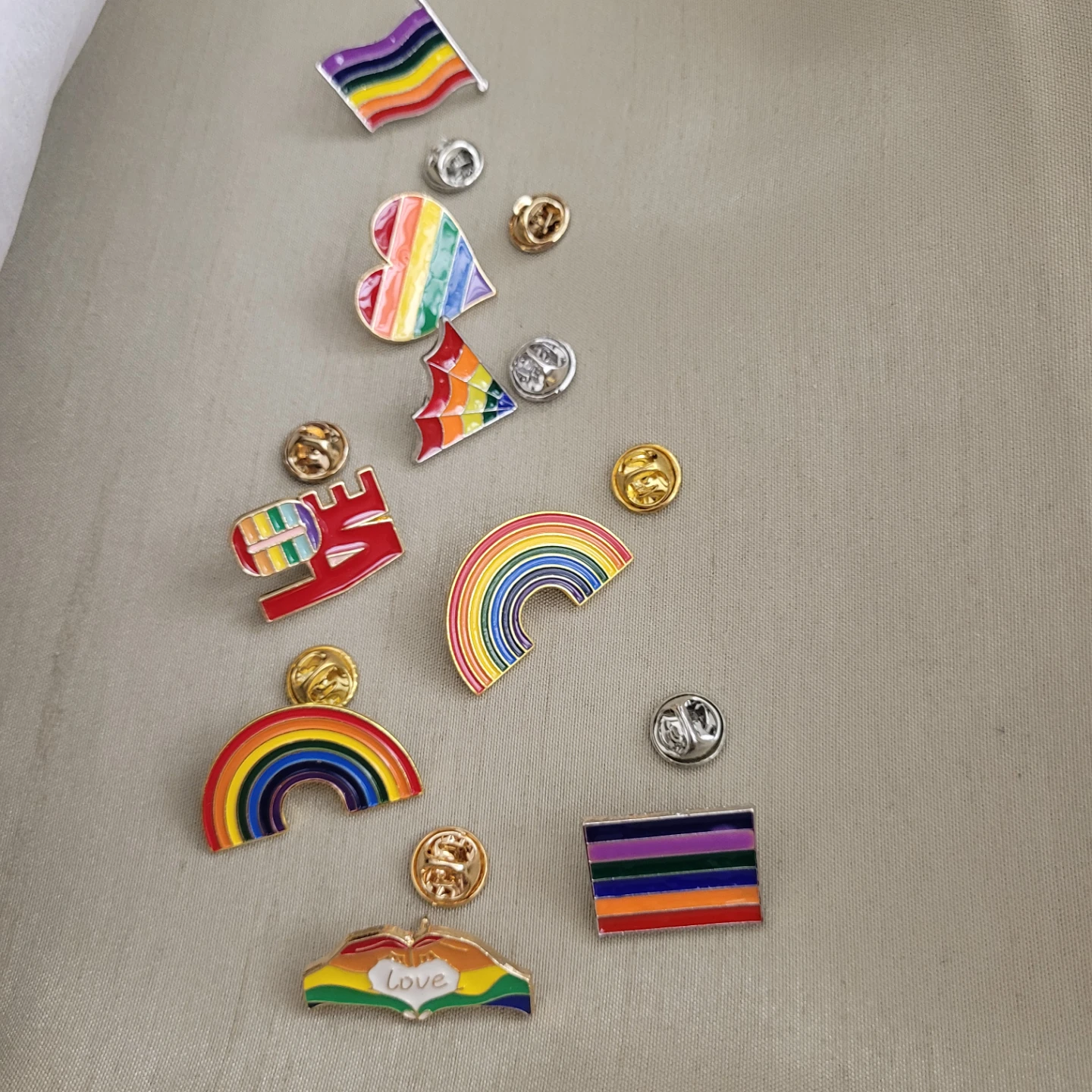 1" Rainbow Pins Brand New without Tags 3.00 or 2 for 5.00