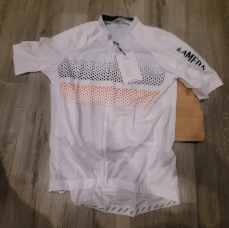 LAMEDA Cycling Jersey - White, Size L/XL